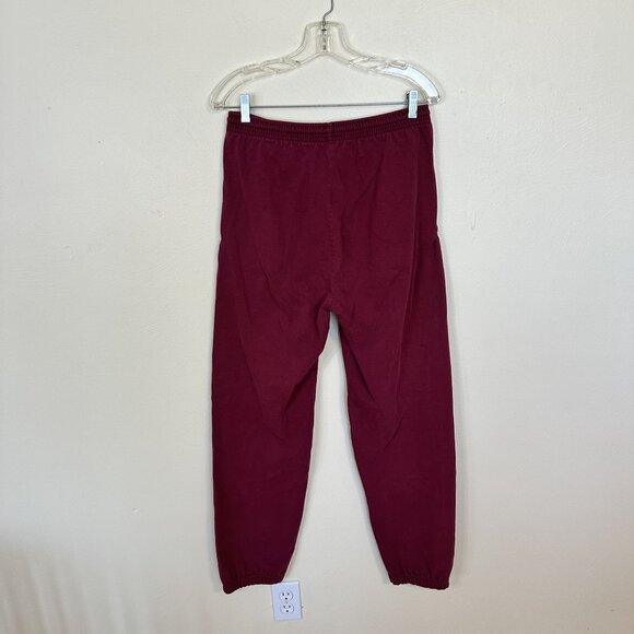 Vtg Wilson Mens Sweatpants Joggers Burgundy Cotton Medium Draw String 80s - Picture 4 of 9